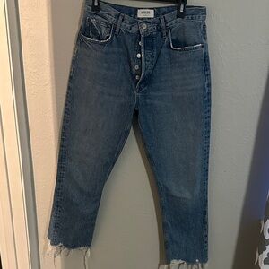 Agolde Cropped Blue Jeans